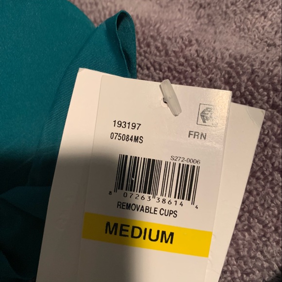 NWT Becca Socialite Ruffle Bikini Top in FERN Size Medium - Picture 3 of 4